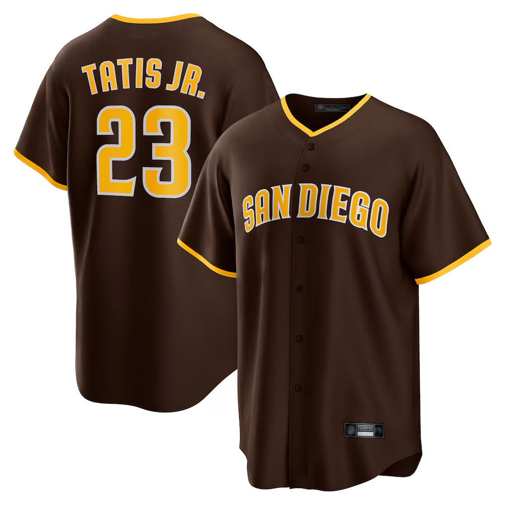 Fenge S.Diego Padres #23 Fernando Tatis Jr Player Brown Alternate Replica Game Stitched Jerseys