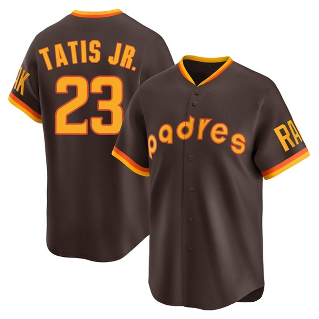 Fenge S.Diego Padres #23 Fernando Tatis Jr Player Brown Home Cooperstown Collection Replica Game Stitched Jerseys
