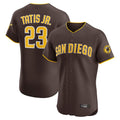 Fenge S.Diego Padres #23 Fernando Tatis Jr Player Brown Home Limited Elite Stitched Jerseys