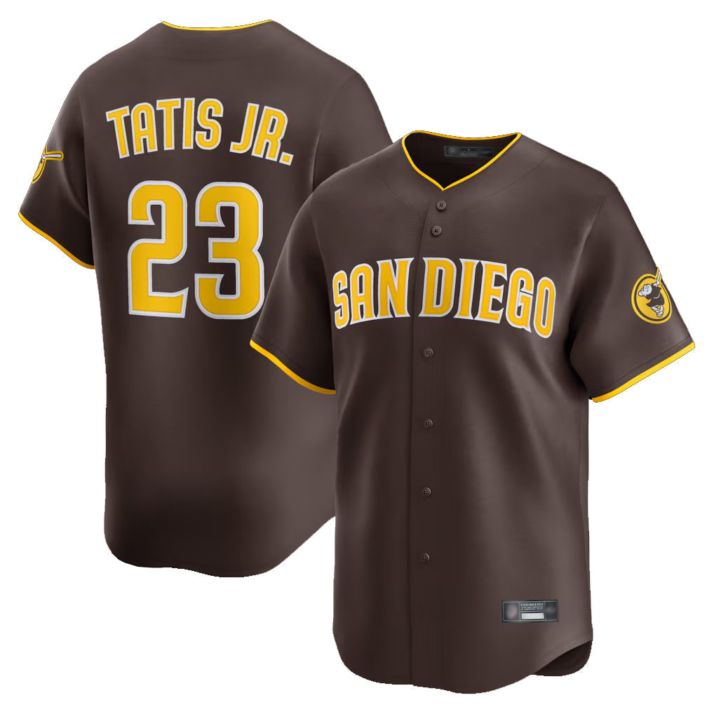 Fenge S.Diego Padres #23 Fernando Tatis Jr Player Brown Home Limited Stitched Jerseys