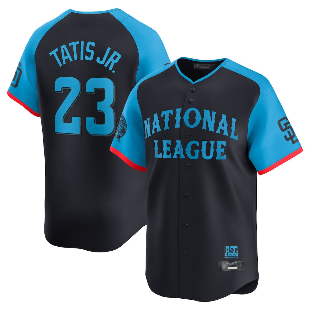 Fenge S.Diego Padres #23 Fernando Tatis Jr Player Navy National League All-Star Game Limited Stitched Jerseys