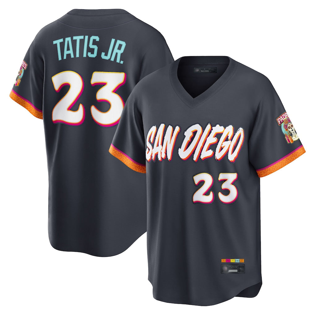 Fenge S.Diego Padres #23 Fernando Tatis Jr Player Obsidian 2026 City Connect Home Game T-shirt Stitched Jerseys