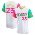 Fenge S.Diego Padres #23 Fernando Tatis Jr Player White City Connect Home Limited Elite Stitched Jerseys