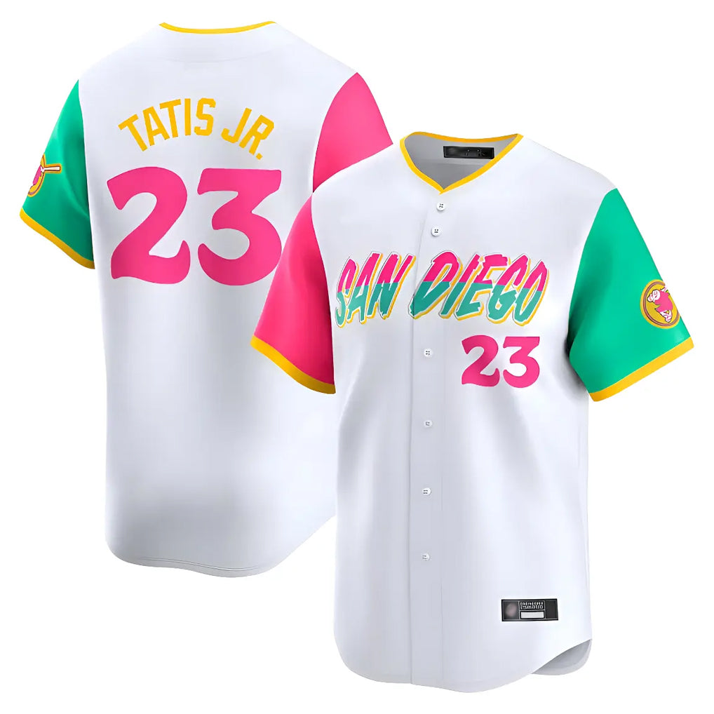 Fenge S.Diego Padres #23 Fernando Tatis Jr Player White City Connect Home Limited Stitched Jerseys