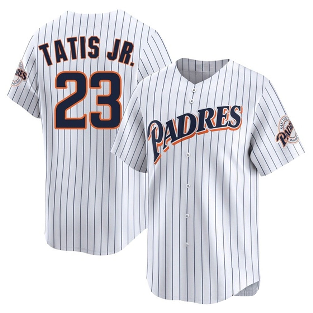 Fenge S.Diego Padres #23 Fernando Tatis Jr Player White Cooperstown Collection Limited Home Stitched Jerseys