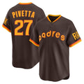 Fenge S.Diego Padres #27 Nick Pivetta Player Brown Home Cooperstown Collection Replica Game Stitched Jerseys