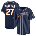 Fenge S.Diego Padres #27 Nick Pivetta Player Navy Cooperstown Collection Limited Home Stitched Jerseys
