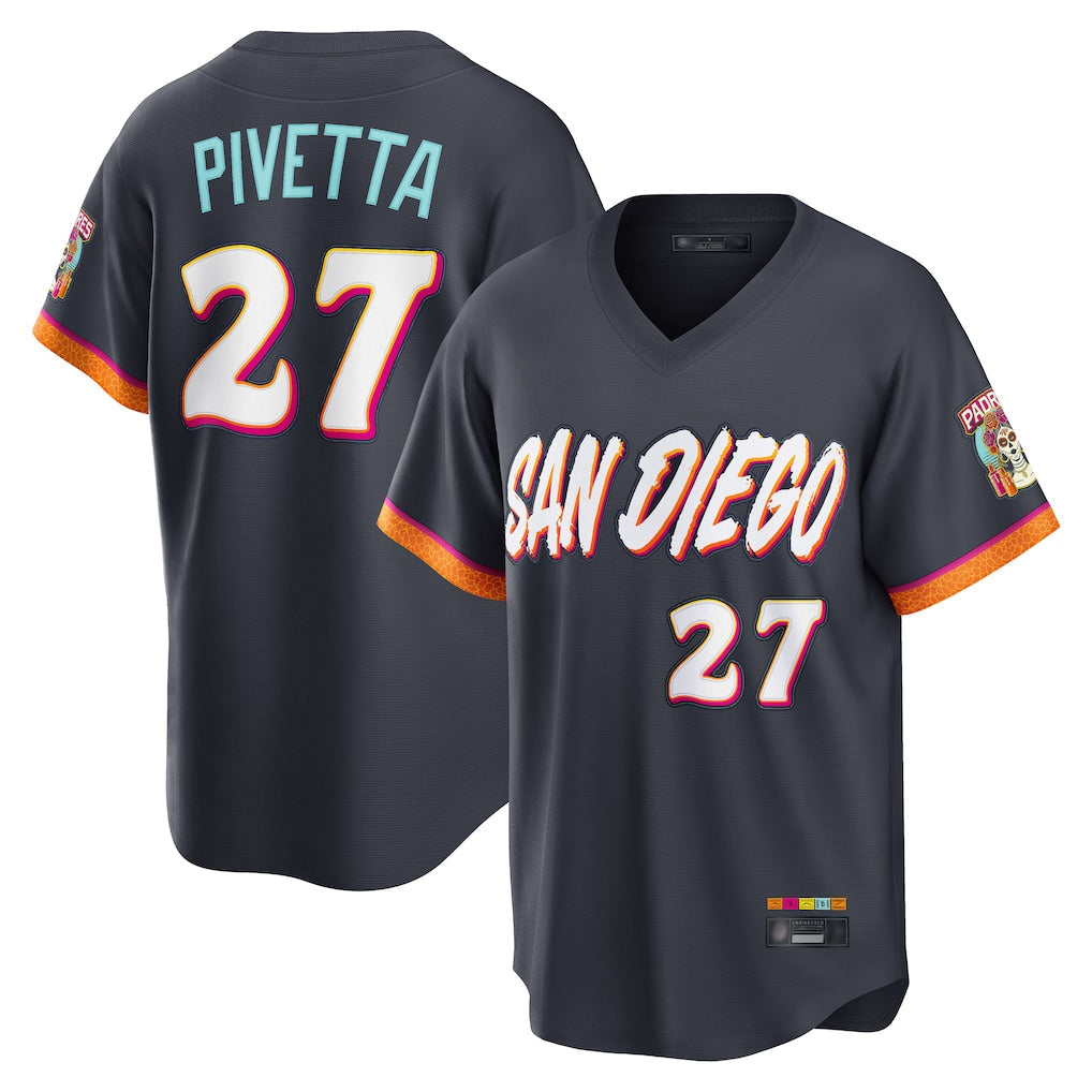 Fenge S.Diego Padres #27 Nick Pivetta Player Obsidian 2026 City Connect Home Limited T-shirt Stitched Jerseys