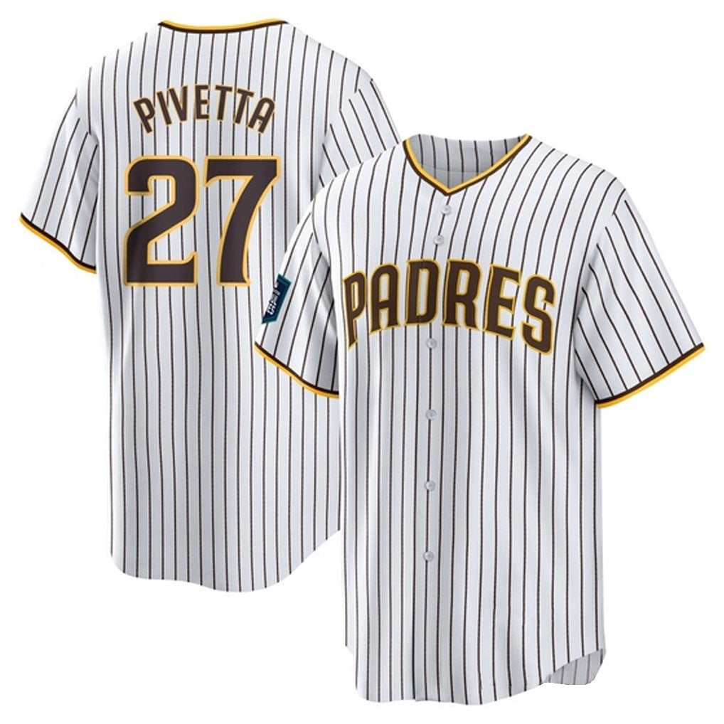 Fenge S.Diego Padres #27 Nick Pivetta Player White Home Game Stitched Jerseys