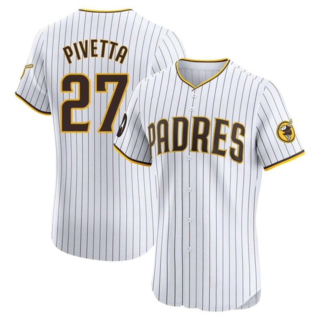 Fenge S.Diego Padres #27 Nick Pivetta Player White Home Limited Elite Stitched Jerseys