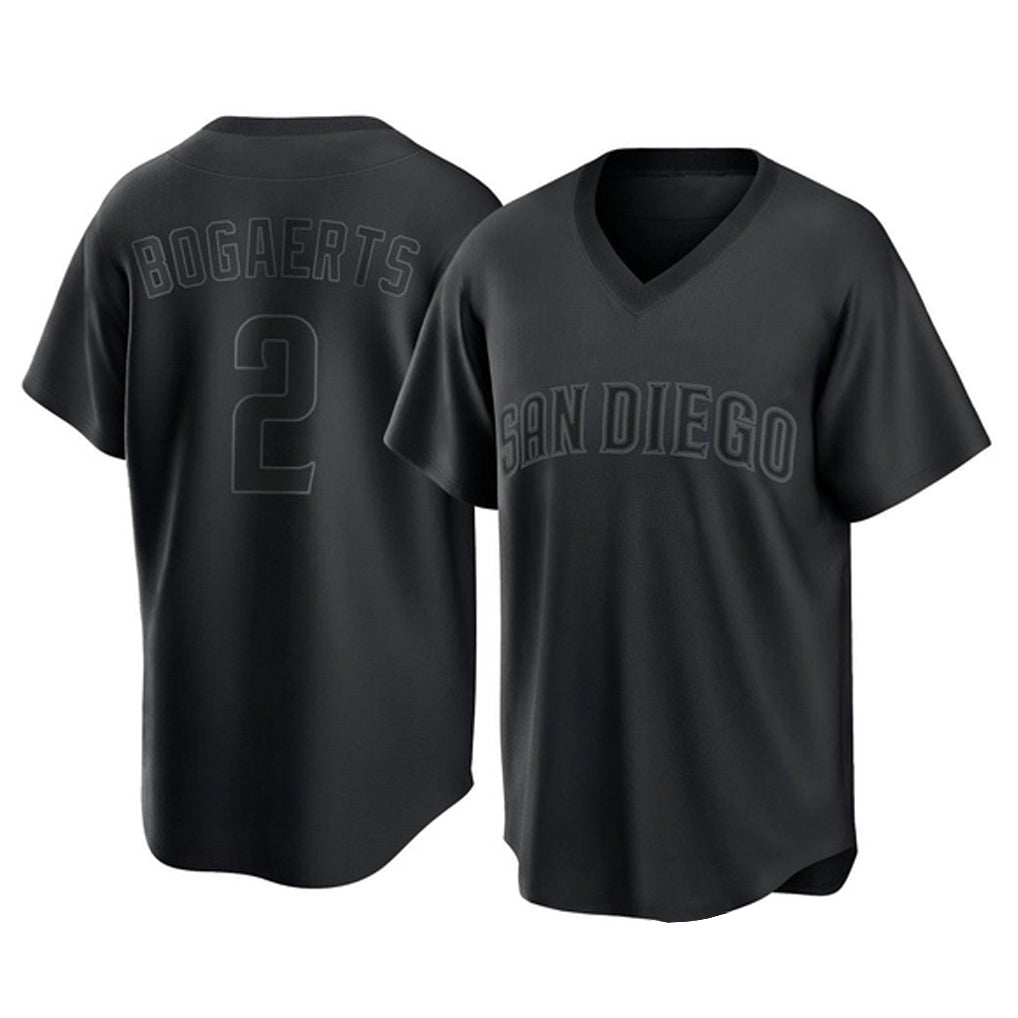 Fenge S.Diego Padres #2 Xander Bogaerts Player Black Pitch Fashion Game T-shirt Stitched Jerseys