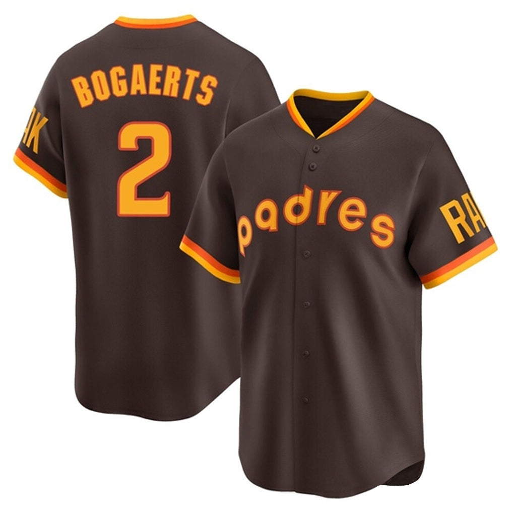 Fenge S.Diego Padres #2 Xander Bogaerts Player Brown Home Cooperstown Collection Replica Game Stitched Jerseys