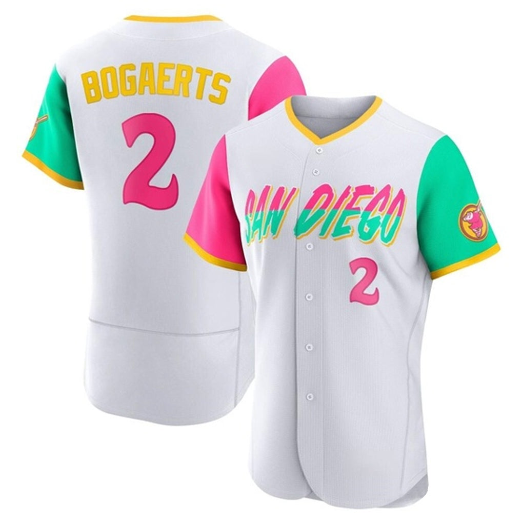 Fenge S.Diego Padres #2 Xander Bogaerts Player White City Connect Home Limited Elite Stitched Jerseys