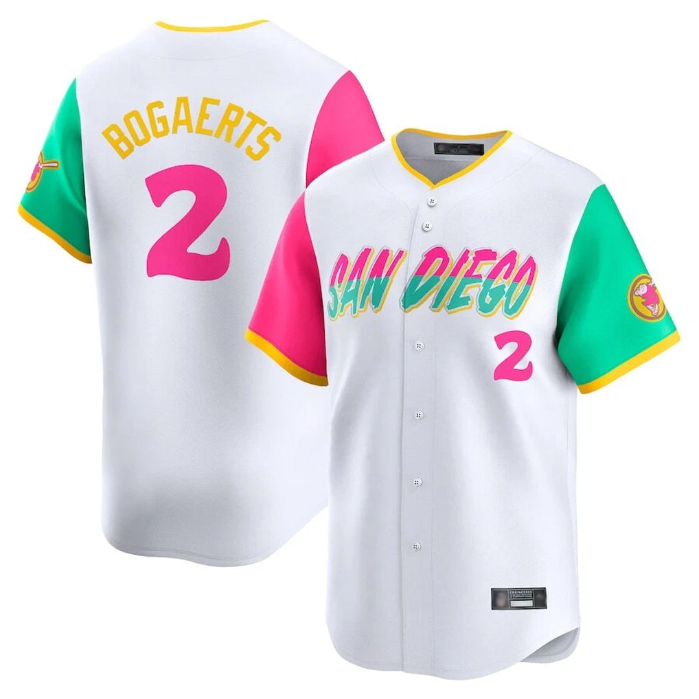 Fenge S.Diego Padres #2 Xander Bogaerts Player White City Connect Home Limited Stitched Jerseys