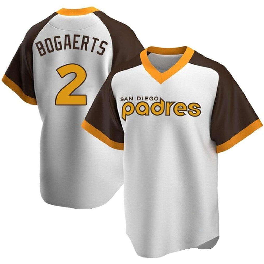 Fenge S.Diego Padres #2 Xander Bogaerts Player White Home Cooperstown Collection Replica Game Stitched Jerseys