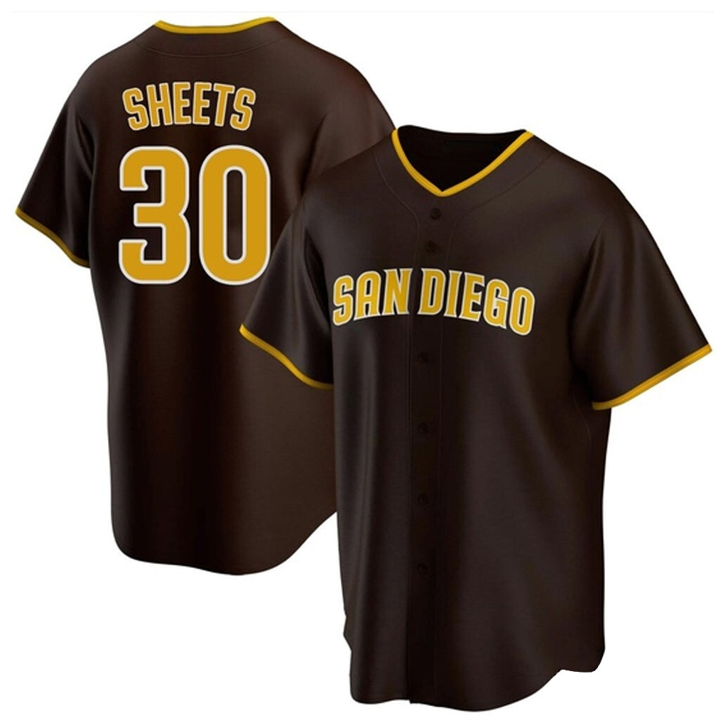 Fenge S.Diego Padres #30 Gavin Sheets Player Brown Home Game Stitched Jerseys