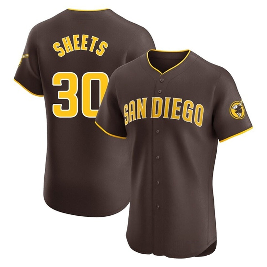 Fenge S.Diego Padres #30 Gavin Sheets Player Brown Home Limited Elite Stitched Jerseys