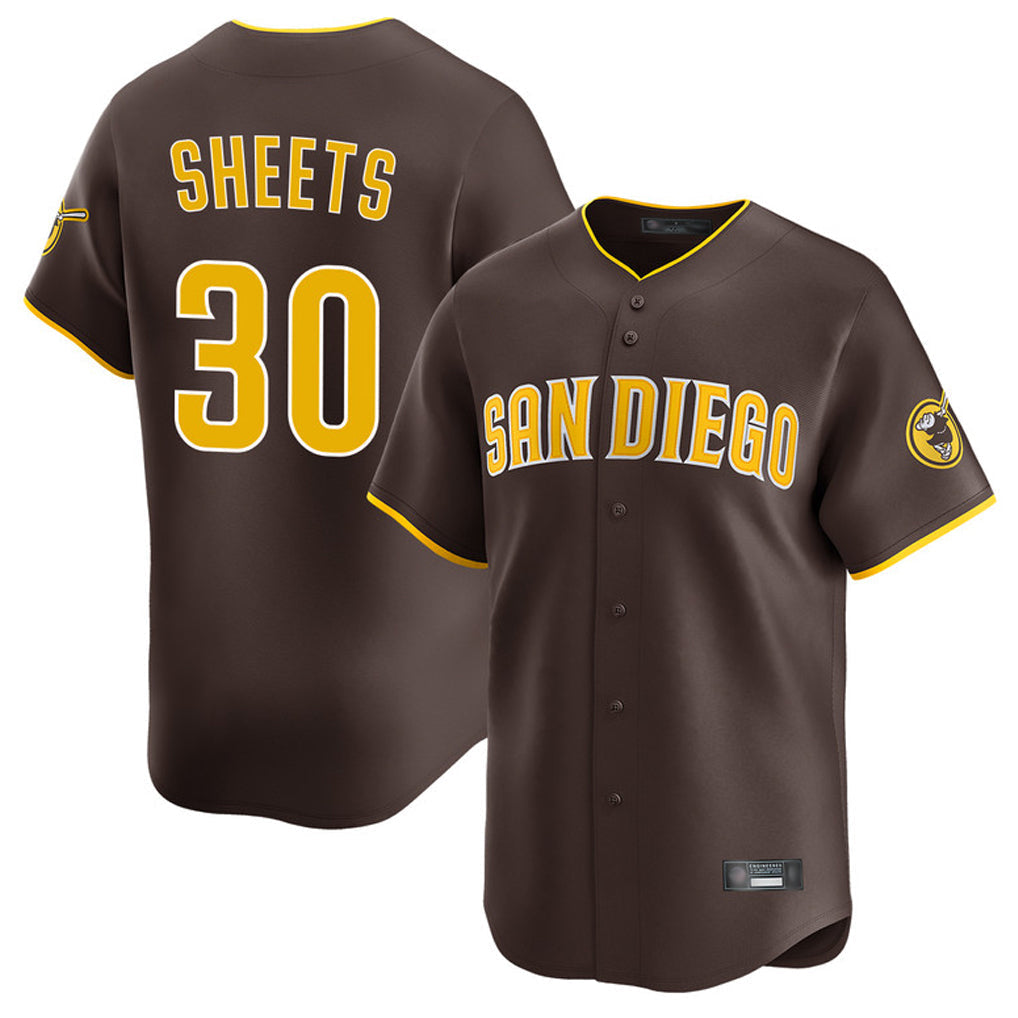 Fenge S.Diego Padres #30 Gavin Sheets Player Brown Home Limited Stitched Jerseys