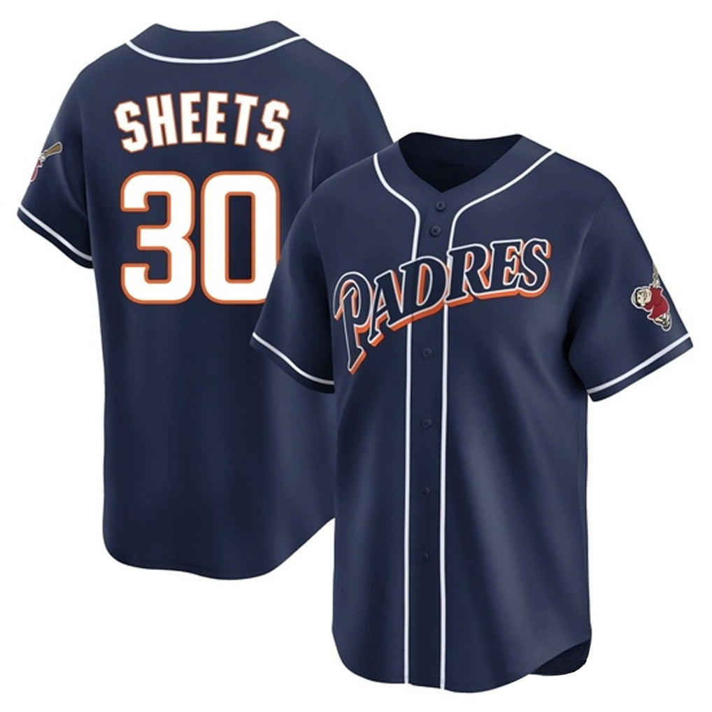 Fenge S.Diego Padres #30 Gavin Sheets Player Navy Cooperstown Collection Limited Home Stitched Jerseys