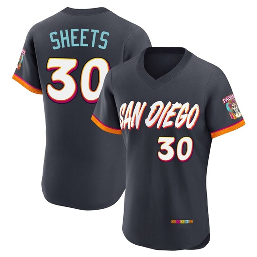Fenge S.Diego Padres #30 Gavin Sheets Player Obsidian 2026 City Connect Home Limited Elite T-shirt Stitched Jerseys
