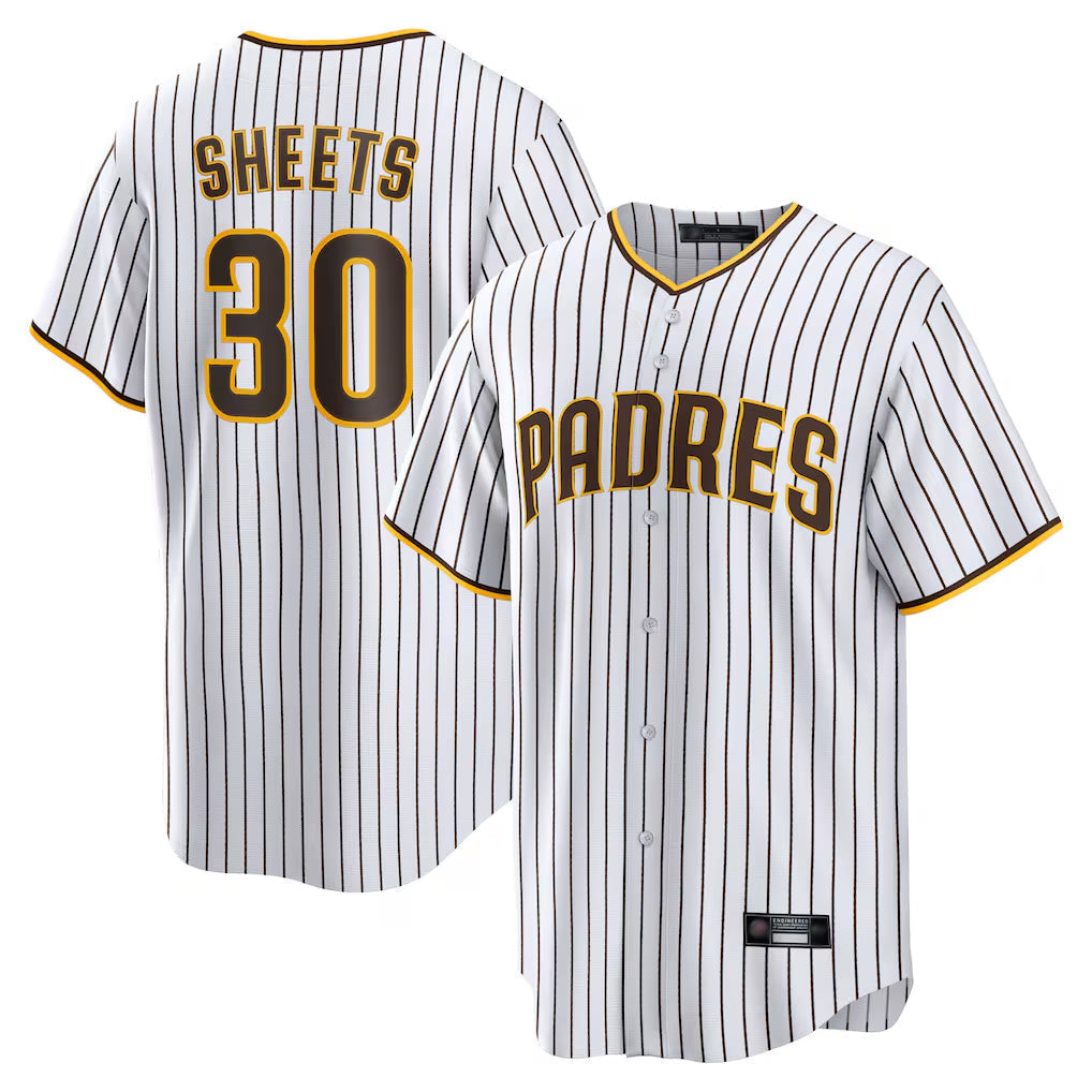 Fenge S.Diego Padres #30 Gavin Sheets Player White Home Game Stitched Jerseys