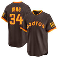 Fenge S.Diego Padres #34 Michael King Player Brown Home Cooperstown Collection Replica Game Stitched Jerseys