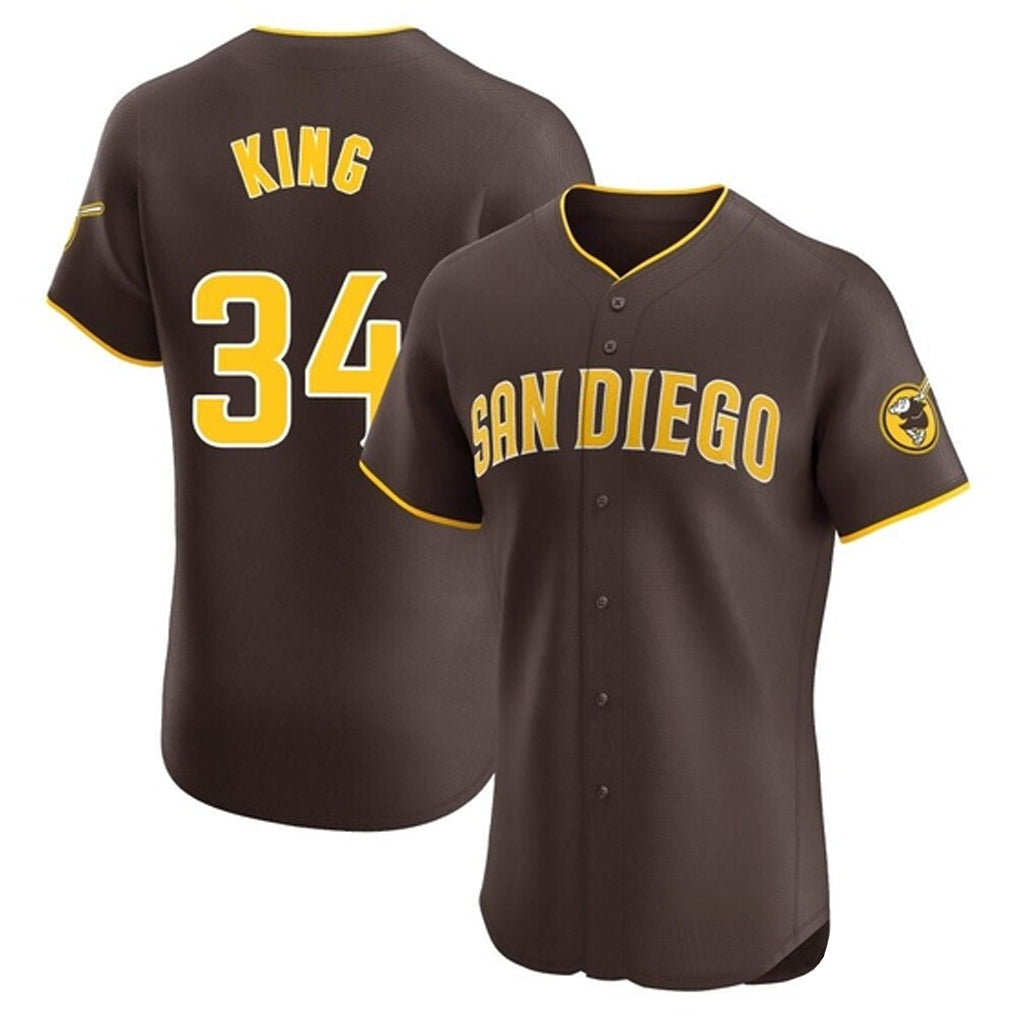 Fenge S.Diego Padres #34 Michael King Player Brown Home Limited Elite Stitched Jerseys