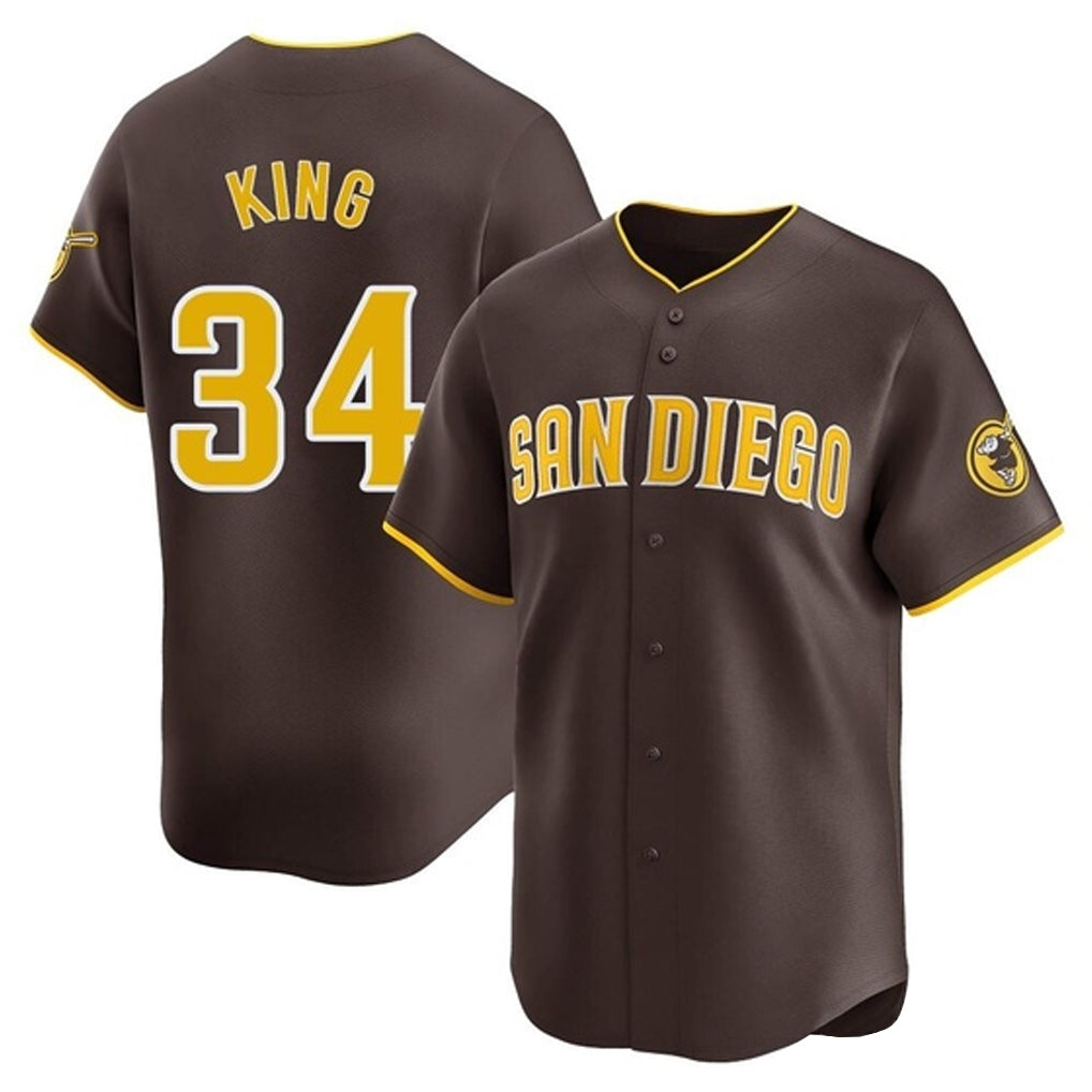 Fenge S.Diego Padres #34 Michael King Player Brown Home Limited Stitched Jerseys