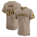 Fenge S.Diego Padres #34 Michael King Player Khaki Home Limited Elite Stitched Jerseys