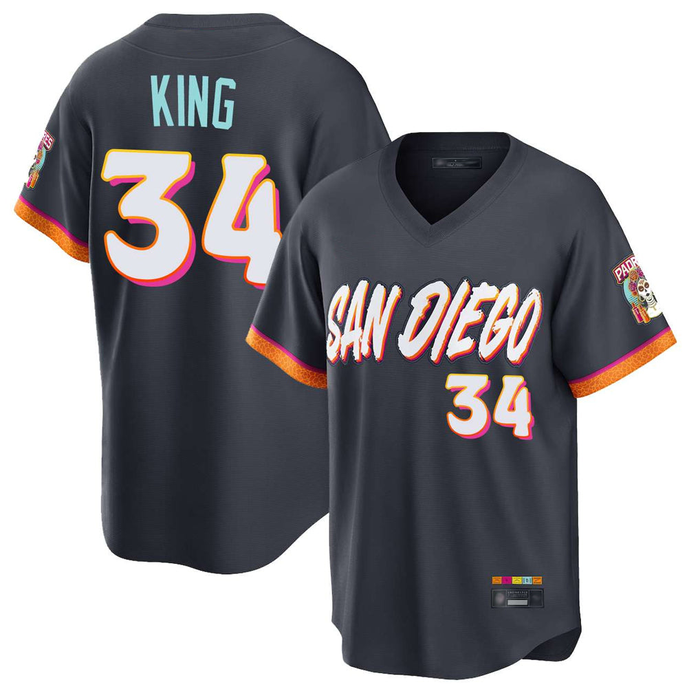 Fenge S.Diego Padres #34 Michael King Player Obsidian 2026 City Connect Home Limited T-shirt Stitched Jerseys