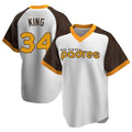Fenge S.Diego Padres #34 Michael King Player White Home Cooperstown Collection Replica Game Stitched Jerseys