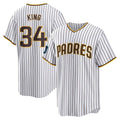 Fenge S.Diego Padres #34 Michael King Player White Home Game Stitched Jerseys