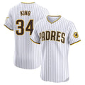 Fenge S.Diego Padres #34 Michael King Player White Home Limited Elite Stitched Jerseys
