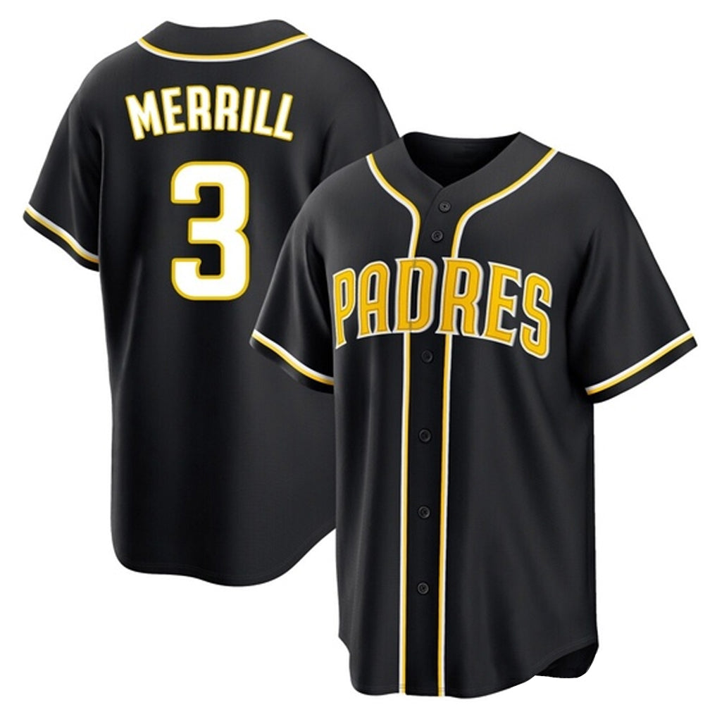 Fenge S.Diego Padres #3 Jackson Merrill Player Black 2026 Fashion Home Stitched Jerseys