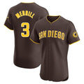 Fenge S.Diego Padres #3 Jackson Merrill Player Brown Home Limited Elite Stitched Jerseys