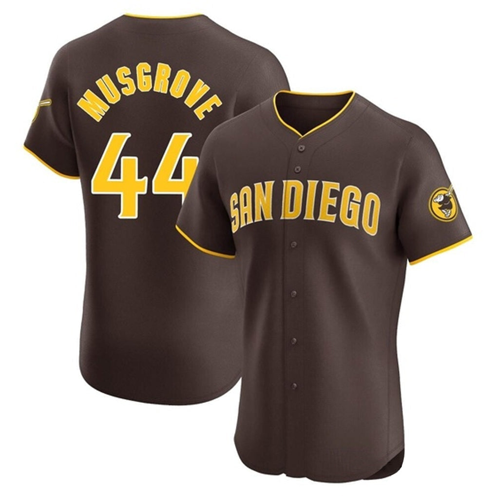 Fenge S.Diego Padres #44 Joe Musgrove Player Brown Home Limited Elite Stitched Jerseys