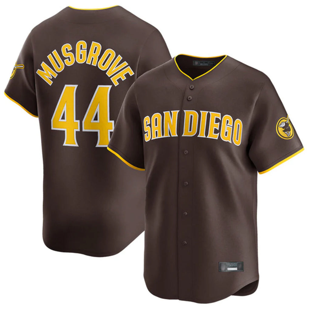 Fenge S.Diego Padres #44 Joe Musgrove Player Brown Home Limited Stitched Jerseys