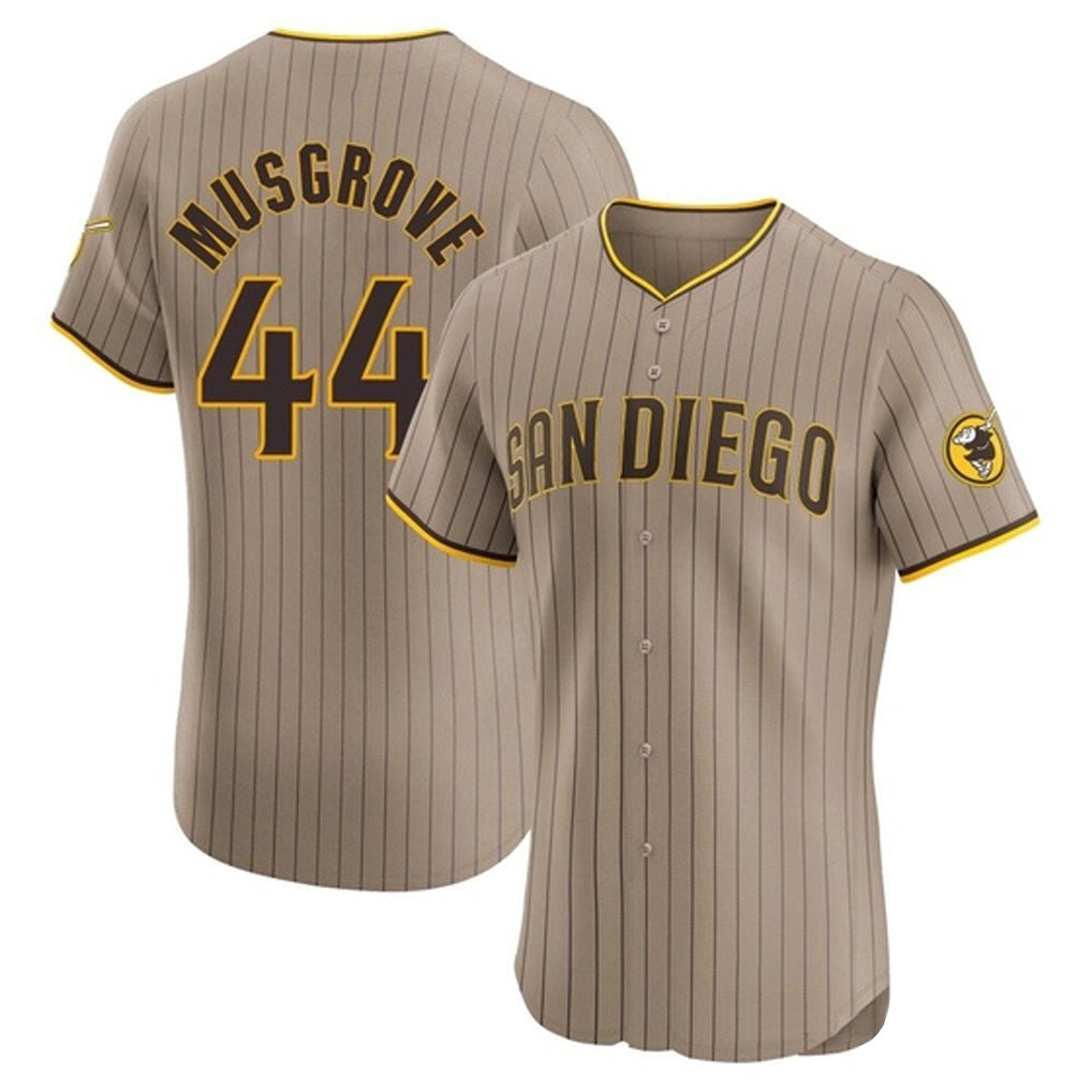 Fenge S.Diego Padres #44 Joe Musgrove Player Khaki Home Limited Elite Stitched Jerseys