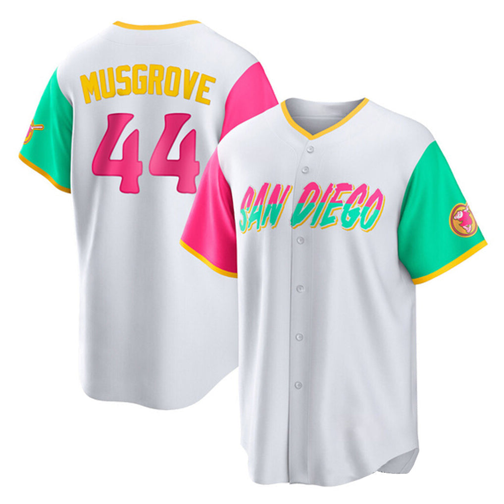 Fenge S.Diego Padres #44 Joe Musgrove Player White City Connect Home Game Stitched Jerseys