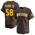 Fenge S.Diego Padres #58 Wandy Peralta Player Brown Home Limited Stitched Jerseys