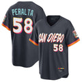 Fenge S.Diego Padres #58 Wandy Peralta Player Obsidian 2026 City Connect Home Limited T-shirt Stitched Jerseys