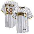 Fenge S.Diego Padres #58 Wandy Peralta Player White Home Game Stitched Jerseys