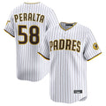 Fenge S.Diego Padres #58 Wandy Peralta Player White Limited Home Stitched Jerseys