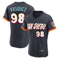 Fenge S.Diego Padres #98 Randy Vasquez Player Obsidian 2026 City Connect Home Limited Elite T-shirt Stitched Jerseys