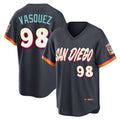 Fenge S.Diego Padres #98 Randy Vasquez Player Obsidian 2026 City Connect Home Limited T-shirt Stitched Jerseys