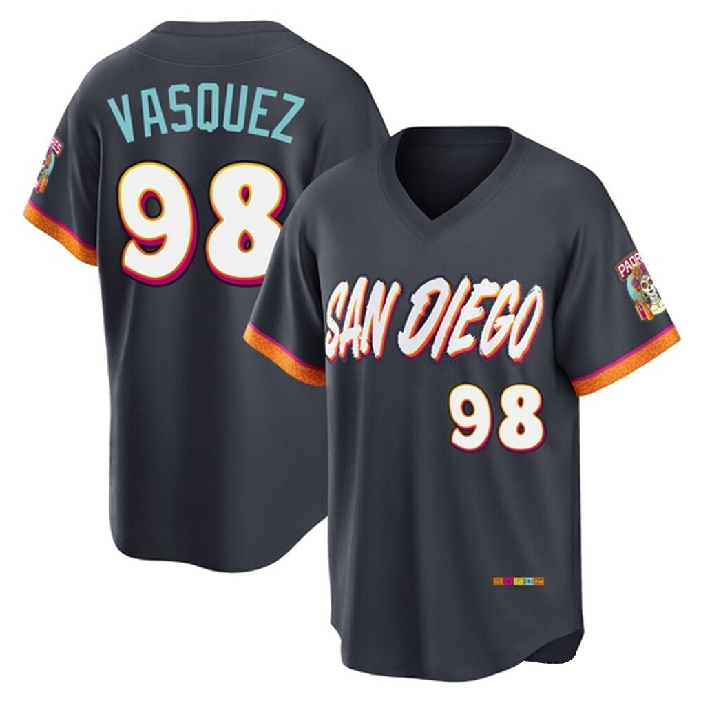 Fenge S.Diego Padres #98 Randy Vasquez Player Obsidian 2026 City Connect Home Limited T-shirt Stitched Jerseys