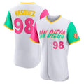 Fenge S.Diego Padres #98 Randy Vasquez Player White City Connect Home Limited Elite Stitched Jerseys