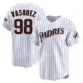 Fenge S.Diego Padres #98 Randy Vasquez Player White Cooperstown Collection Limited Home Stitched Jerseys