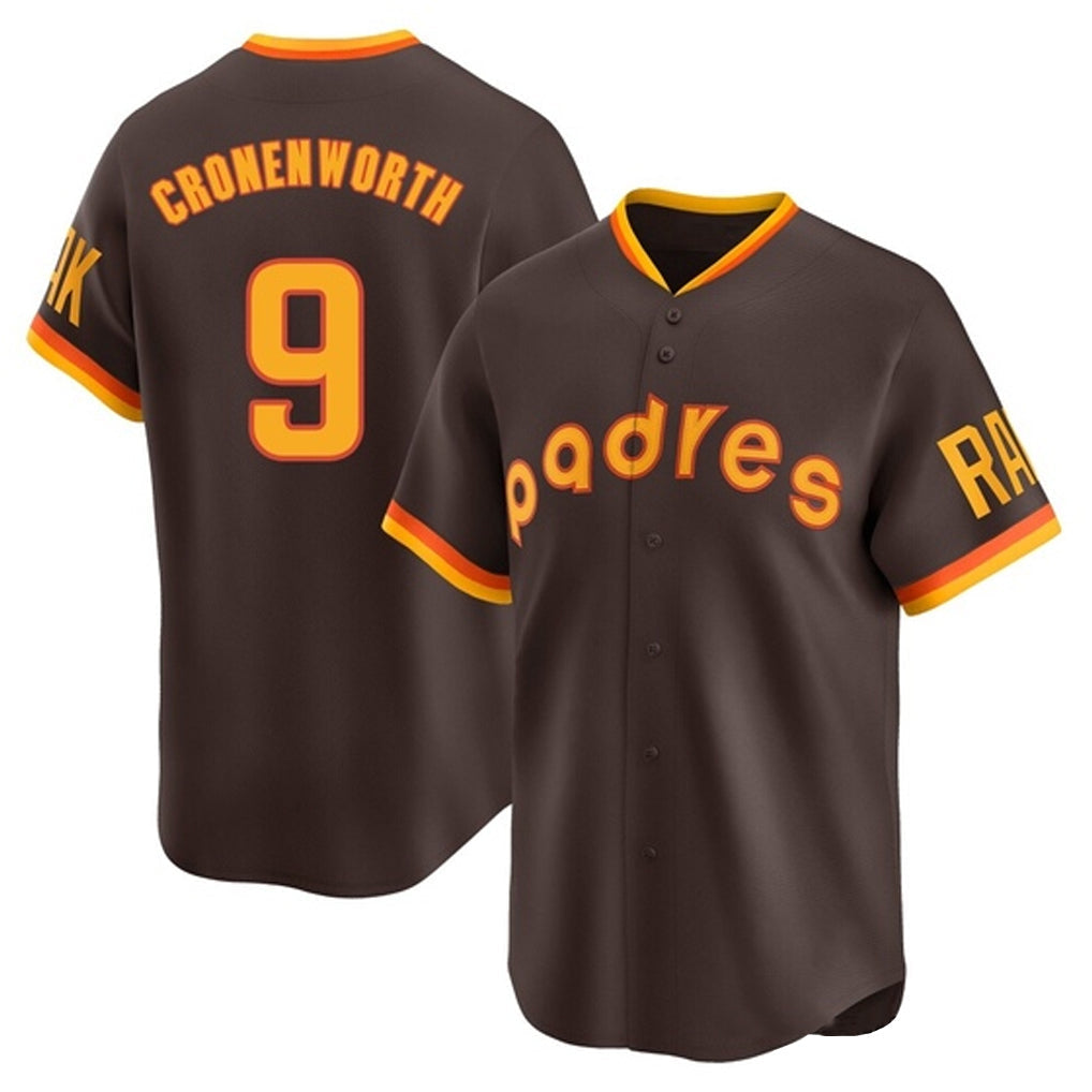 Fenge S.Diego Padres #9 Jake Cronenworth Player Brown Home Cooperstown Collection Replica Game Stitched Jerseys