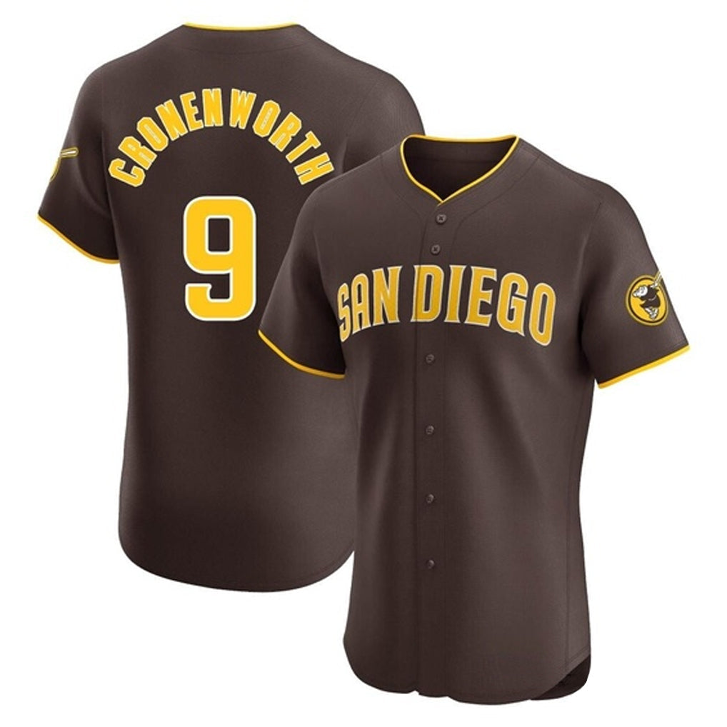 Fenge S.Diego Padres #9 Jake Cronenworth Player Brown Home Limited Elite Stitched Jerseys